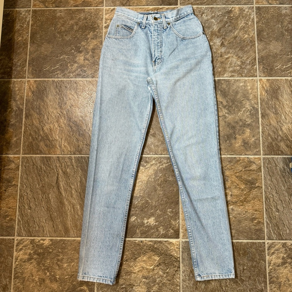 RARE VTG 90s LaGRIFFE PEACE by PIECE Denim TAPERED HI-WAIST JEANS~SIZE 5